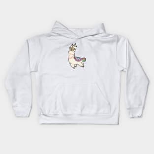 Cute Happy Unicorn Llama Alpaca Kids Hoodie